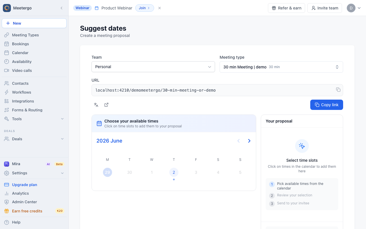 Review the proposal tool