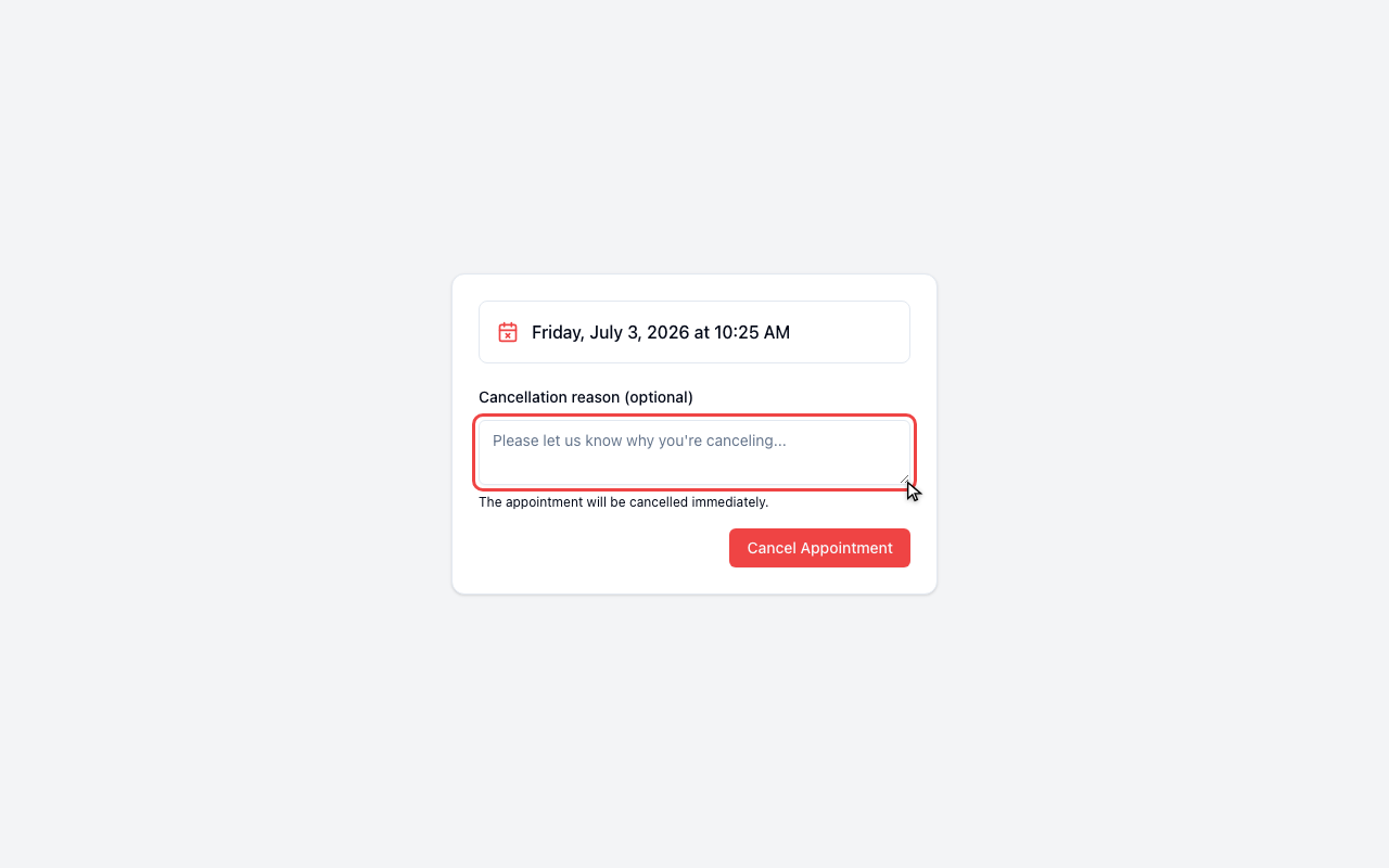 Add an optional reason