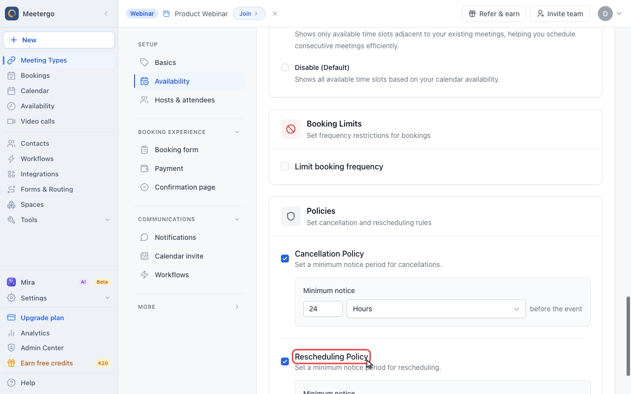 Enable Rescheduling Policy