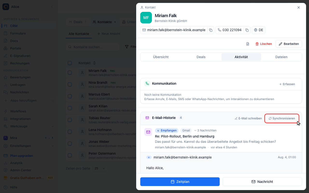 Neue Mails selbst abrufen