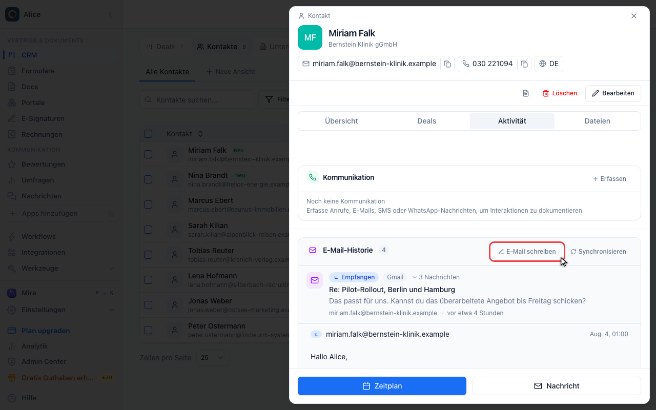 Eine neue E-Mail schreiben