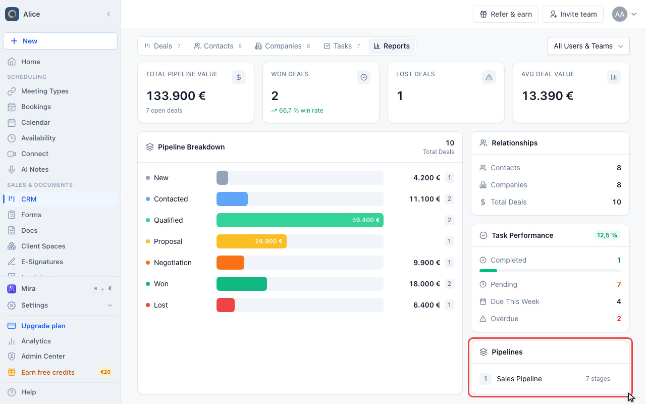 List your pipelines