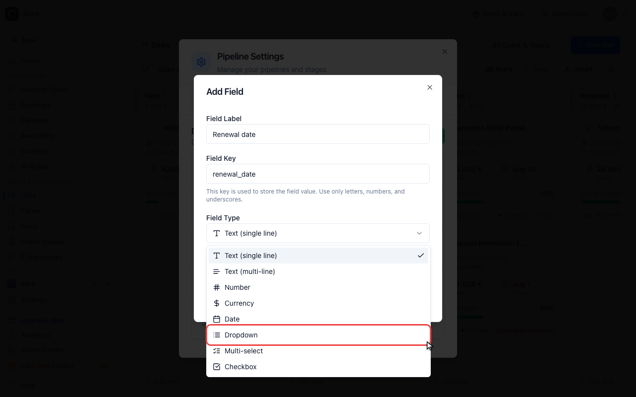 Choose Dropdown