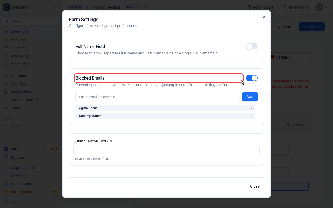 Enable Blocked Emails
