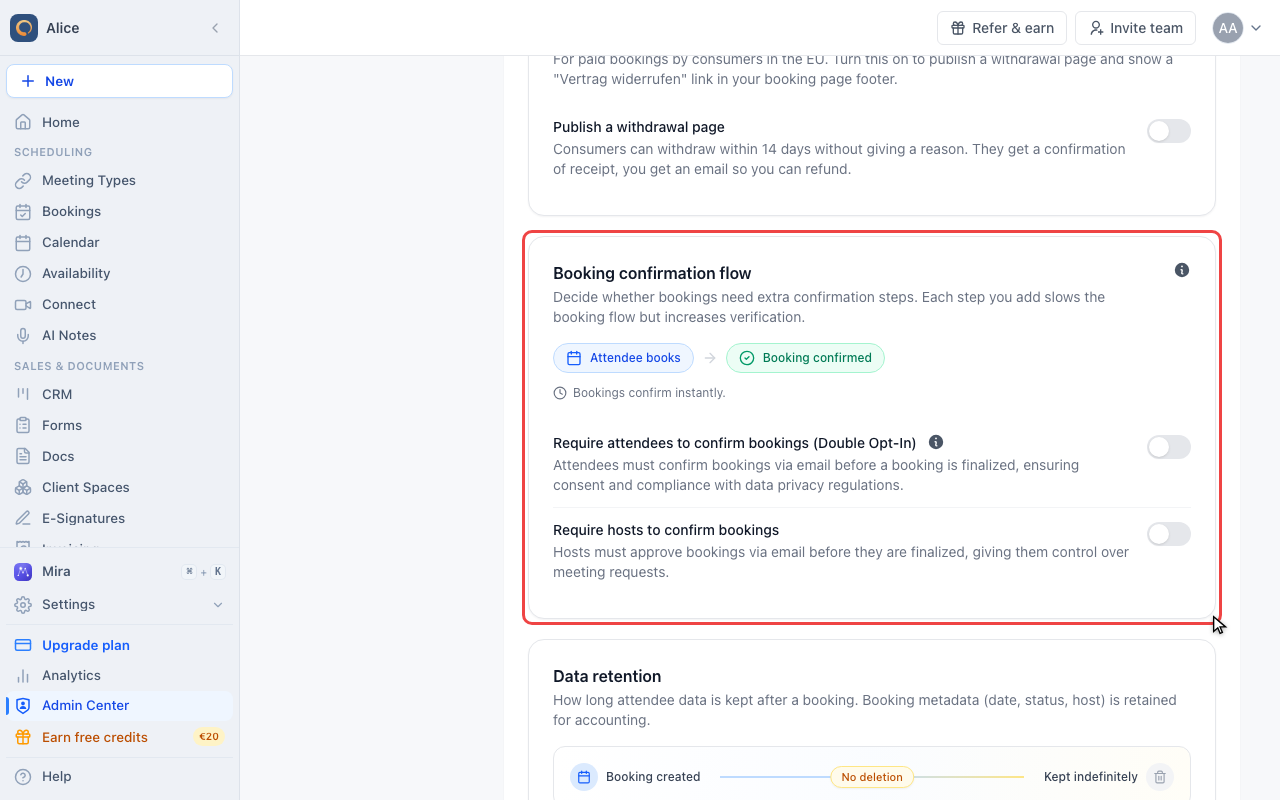 Find Booking confirmation flow