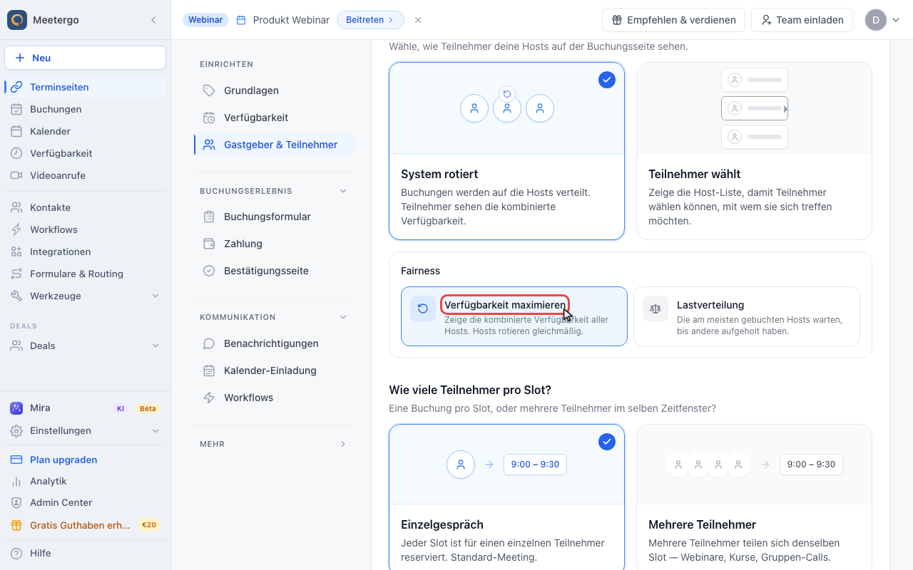 Rotationsstrategie prüfen