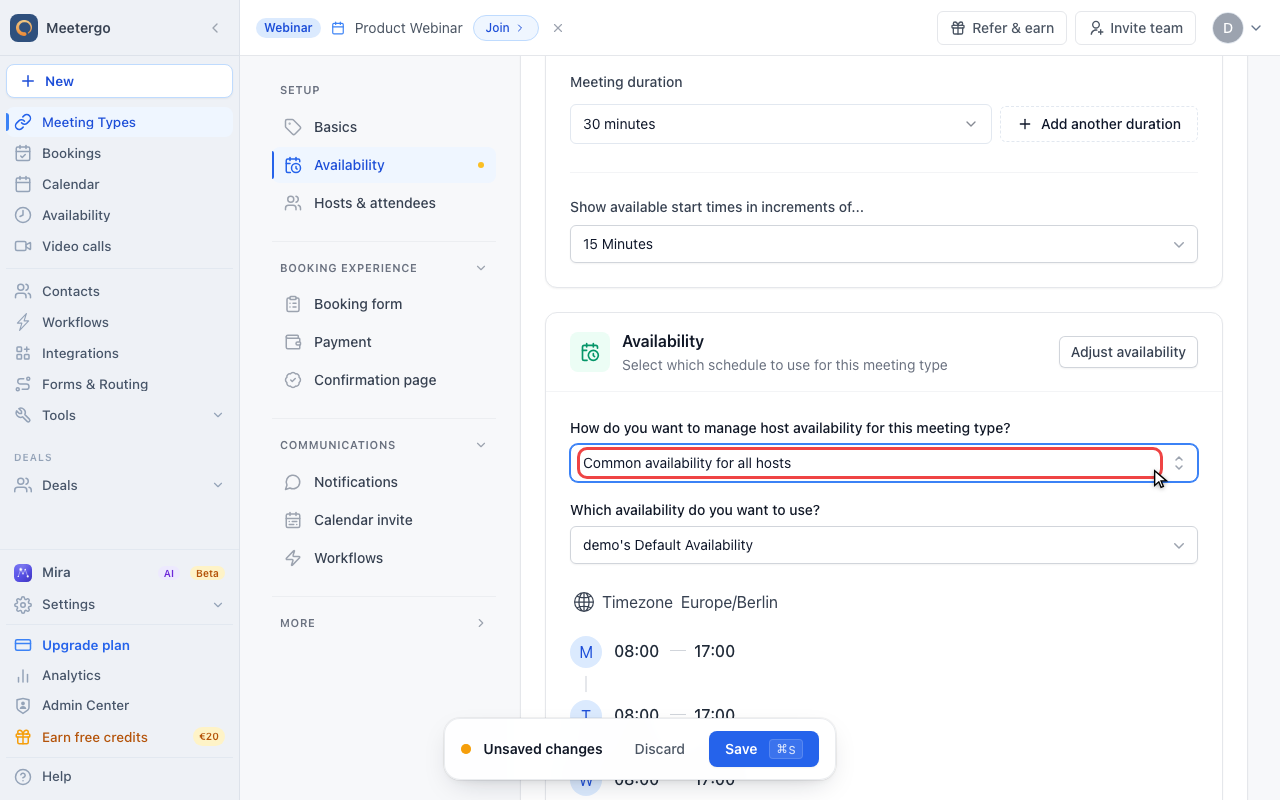 Switch to common availability