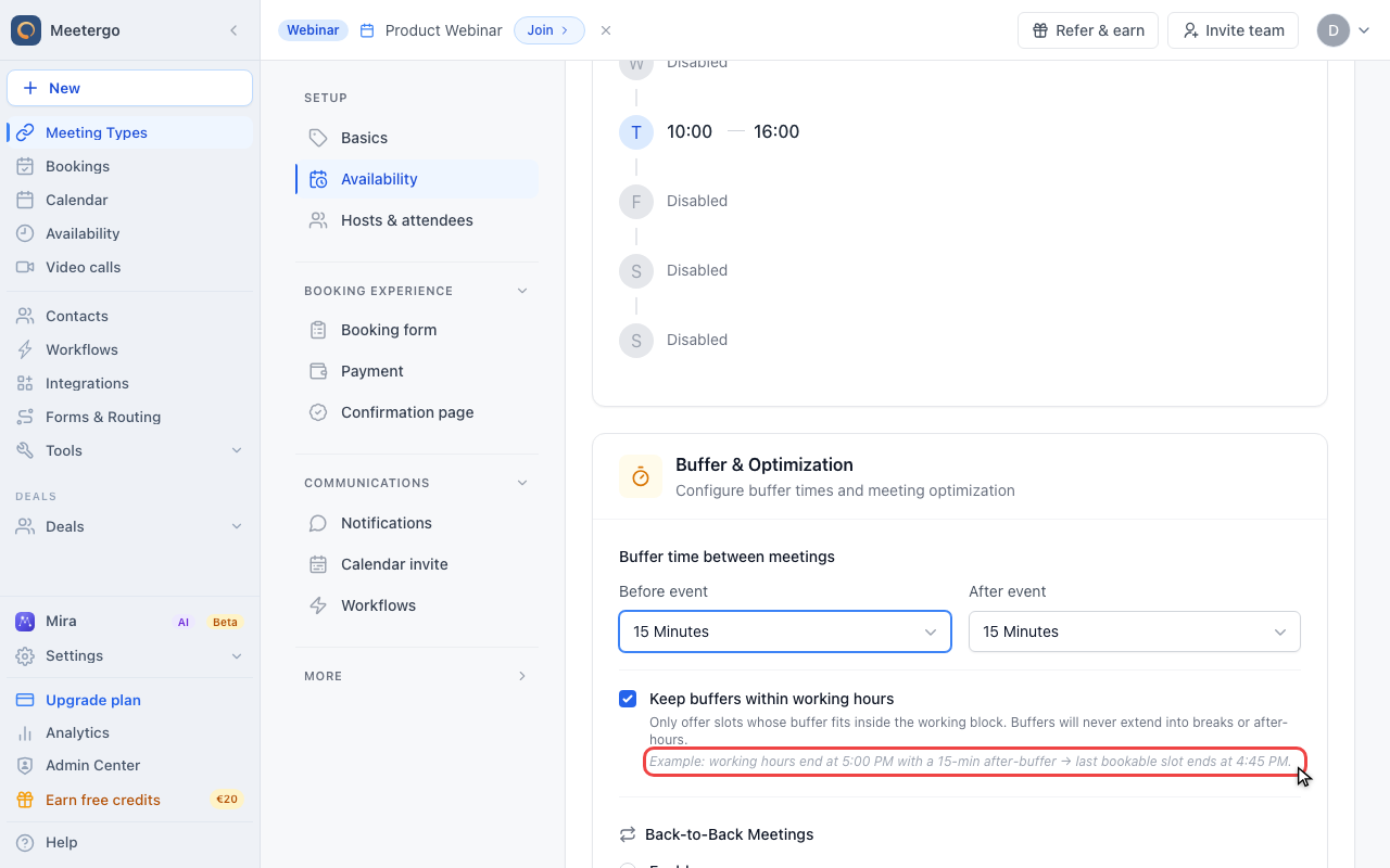 Review the booking effect